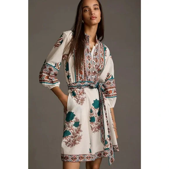 NWT Sue Sartor Flounce Shorty Dress Size M DARK TURQUOISE - Picture 4 of 16